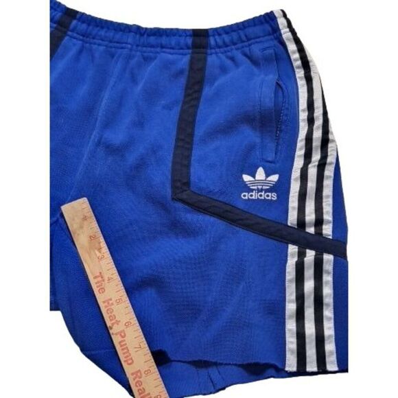 Adidas Multipurpose Shorts Men Sz L Blue White Drawstring Pockets Athleisure - Picture 5 of 7